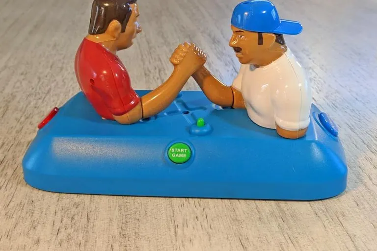 Tabletop Electronic Arm-Wrestling Arcade Game
