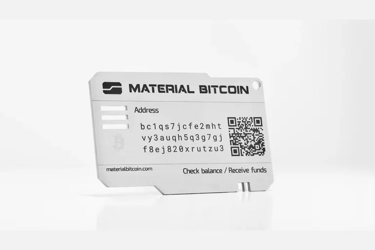 Material Bitcoin Stainless Steel Cold Storage Wallet