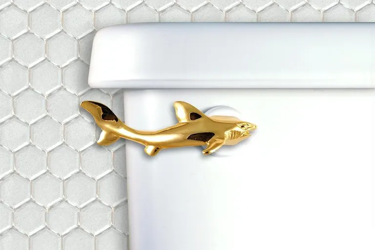 Shark-Shaped Toilet Flush Handle