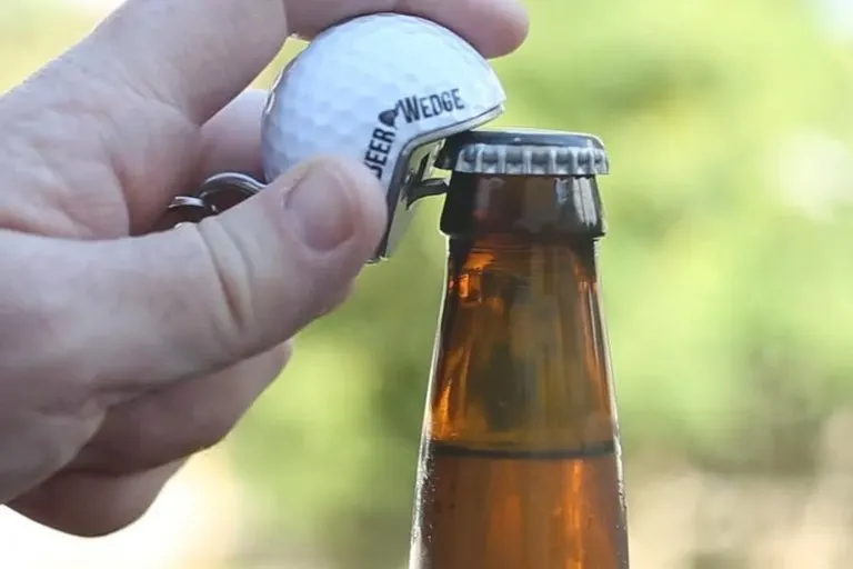The BeerWedge Golf Ball Bottle Opener