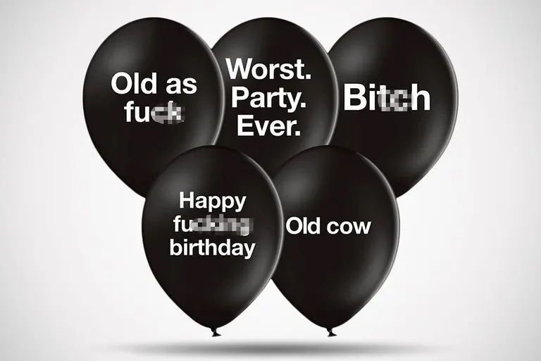 Abusive Birthday Balloons