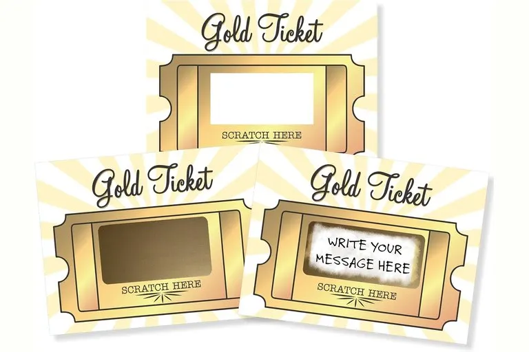 Custom Scratch-Off Golden Ticket