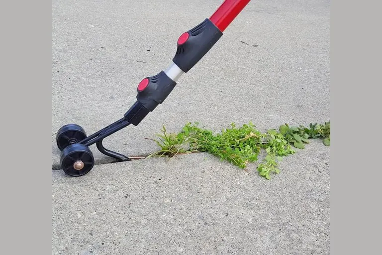 The Weed Snatcher Rolling Patio Crack Weeder