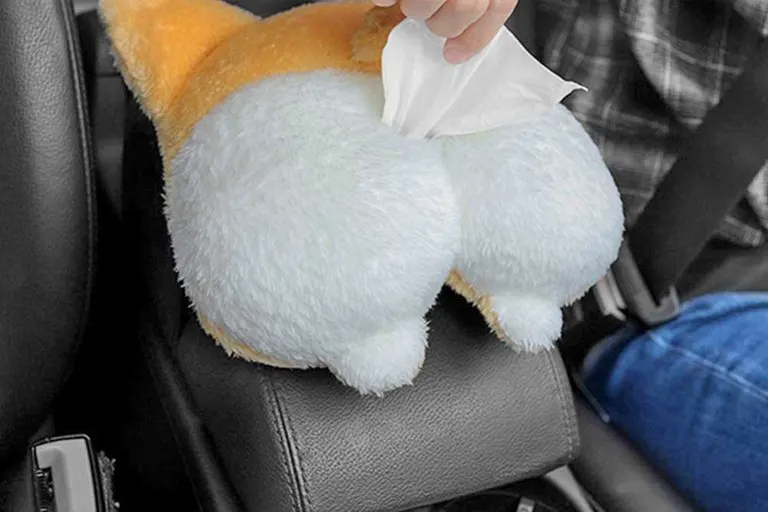 Corgi Butt Car Tissue Dispenser