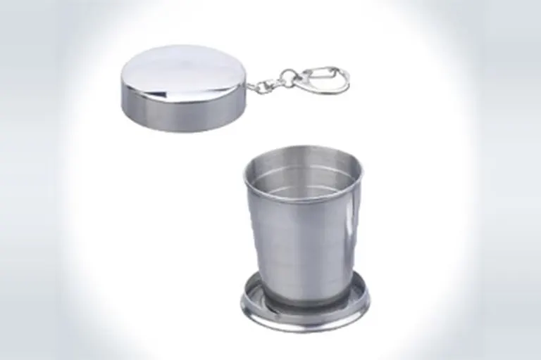 Collapsible Shot Glass Key Ring