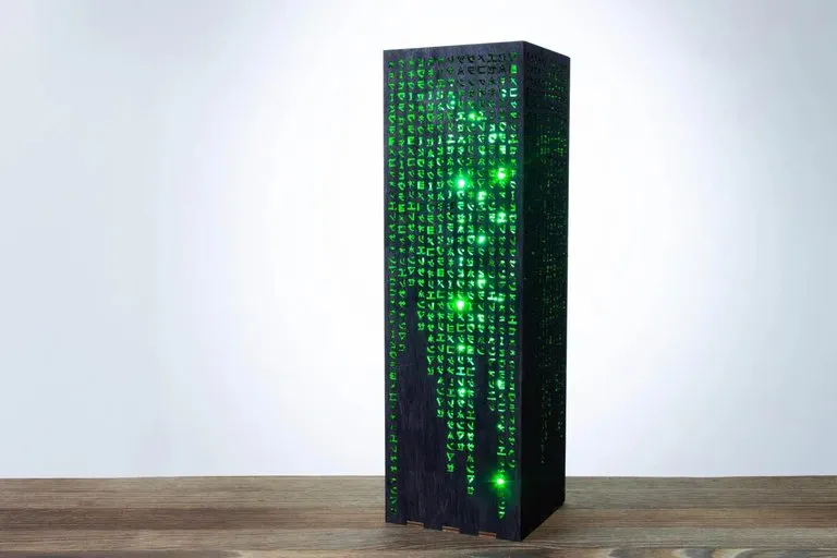 Matrix Digital Rain LED Lamp