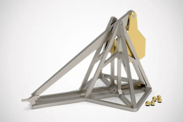 Working Mini Metal Trebuchet