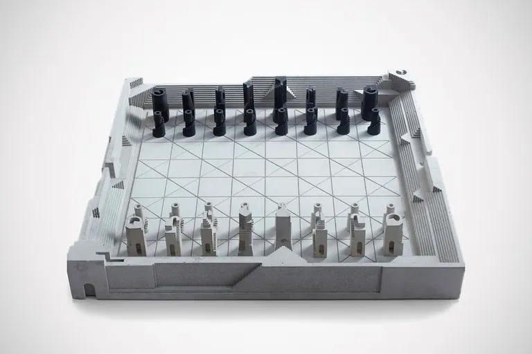 Arena Concrete Architectural Chess Set