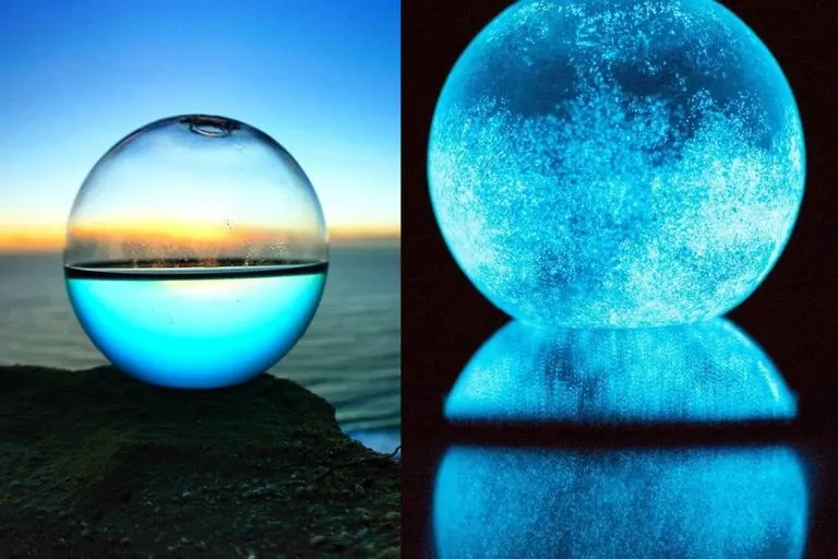 Bioluminescent Marine Plankton Desktop Sphere