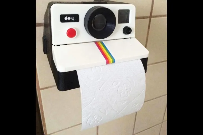 Polaroll Camera Toilet Paper Dispenser