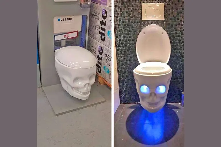 Water Throne Custom Skull Toilet