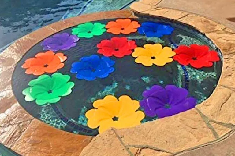 Solar Pool Flowers