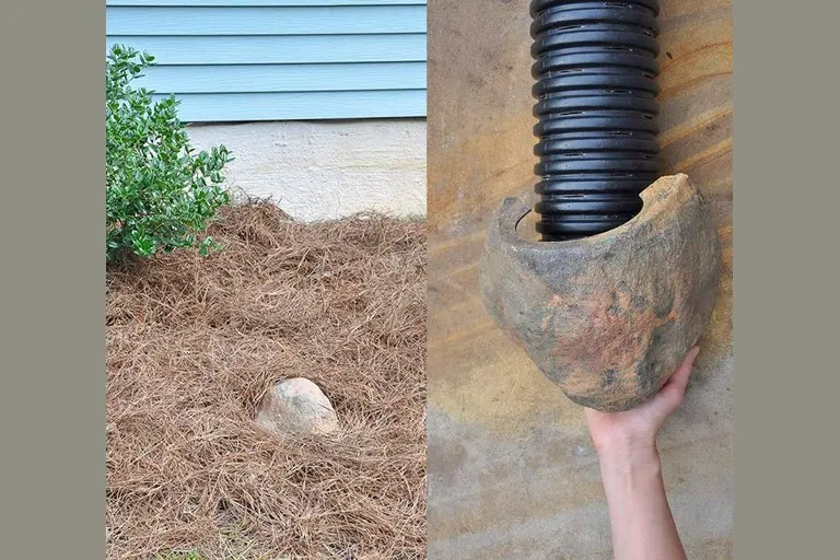 Fake Rock Corrugated Pipe Cover