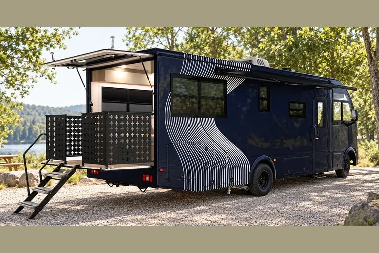 Coachmen Origin Hybrid Motorhome with Fold-Down Rear Deck