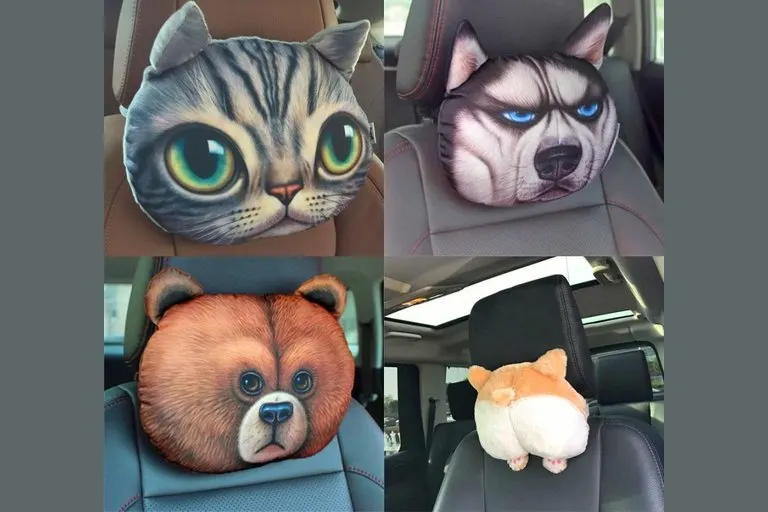 Giant Animal Head Car Seat Pillows