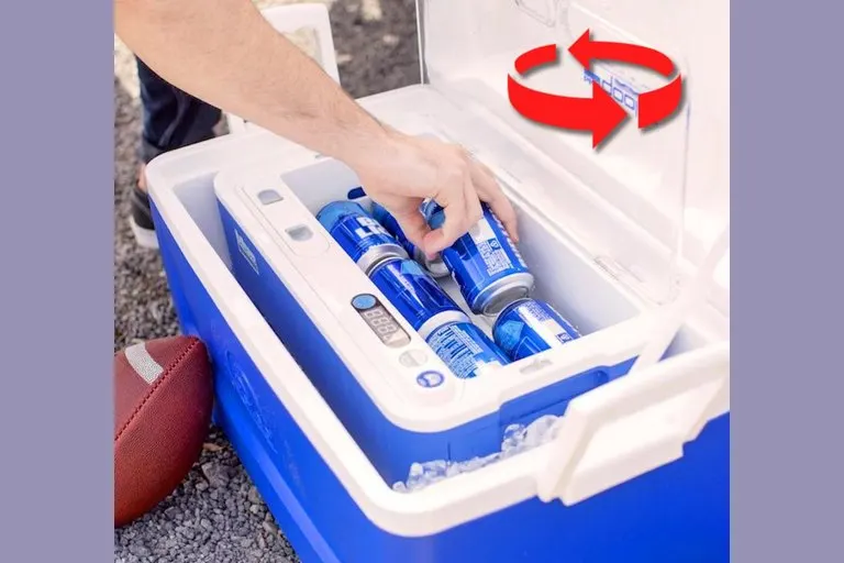 Blue Quench Qooler Can Spinning Cooler