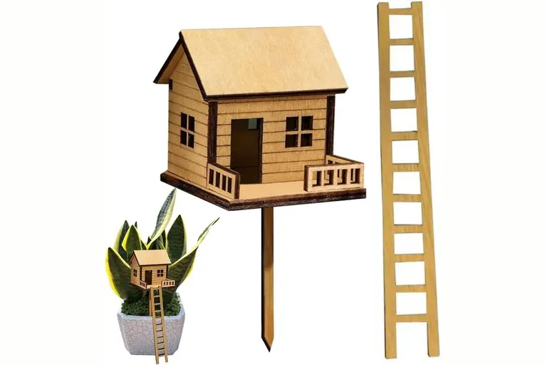 Miniature Houseplant Treehouse