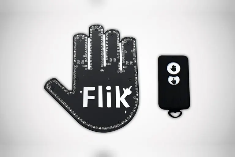 FLIK Middle Finger Car Windshield Light