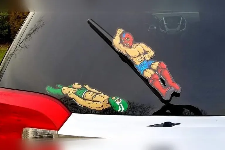 The Original WiperTags Luchador Wrestling Windshield Wiper Tags