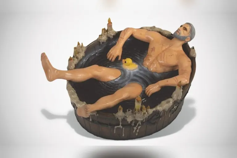 The Witcher III Geralt in Bath Statuette