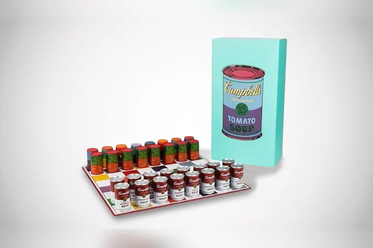 Andy Warhol Campbell's Soup Can Chess Set