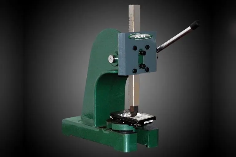 The Sledgehammer Manual Hard Drive Crusher