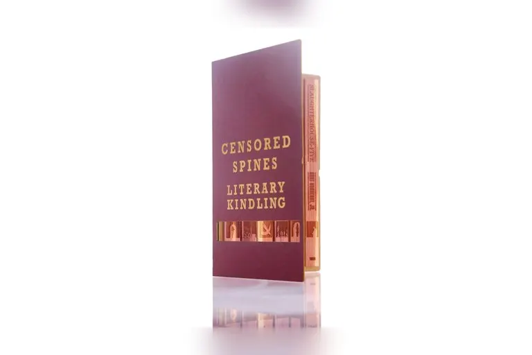 Censored Spines Literary Kindling