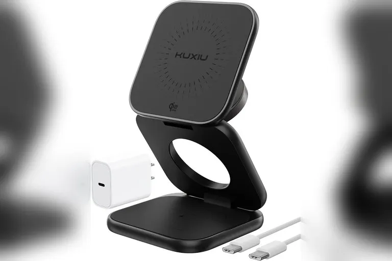 KU XIU Qi2.2 Foldable 3-in-1 Travel Charging Station