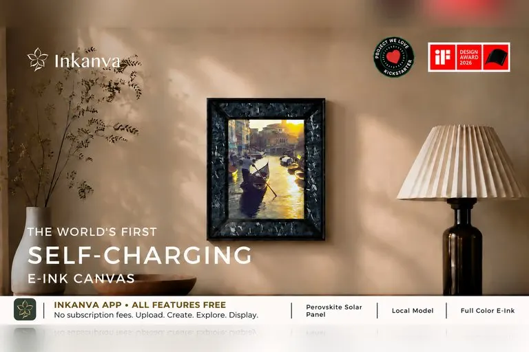 Inkanva Self-Charging E-Ink Canvas