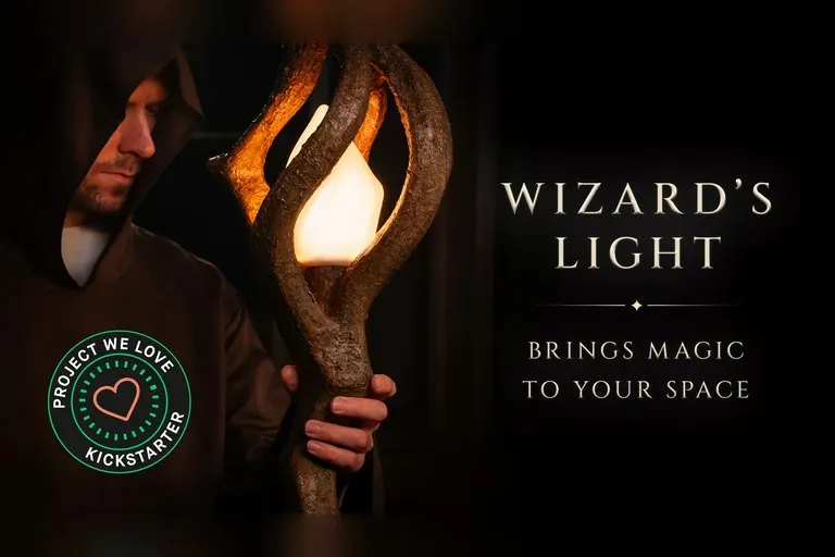 Wizard's Light Staff-Lamp