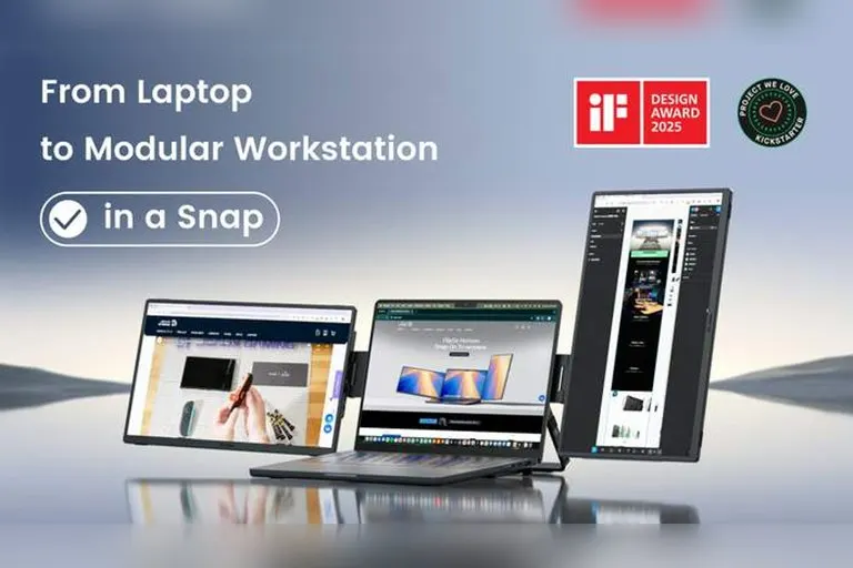 JSAUX FlipGo Horizon Snap-On Tri-Screens