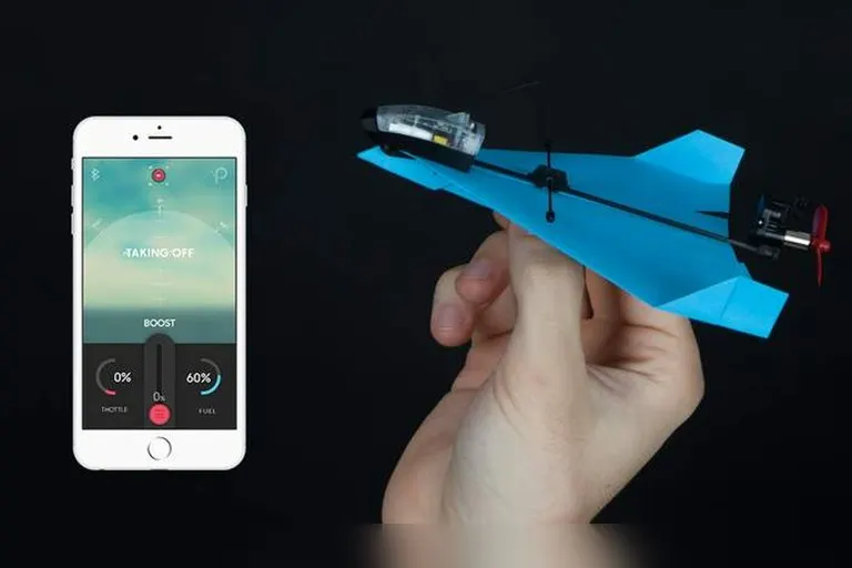 PowerUp Dart App-Controlled Paper Airplane