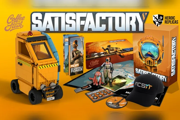Satisfactory Big Box Collection and Factory Cart Block Set