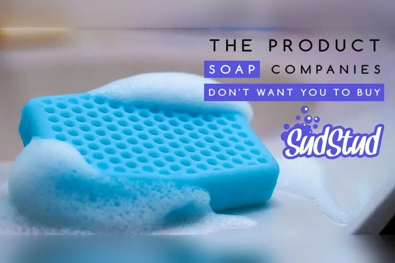 Sud Stud Antimicrobial Silicone Shower Scrubber