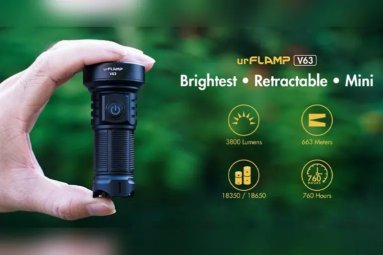 urFlamp V63 Retractable Mini Flashlight
