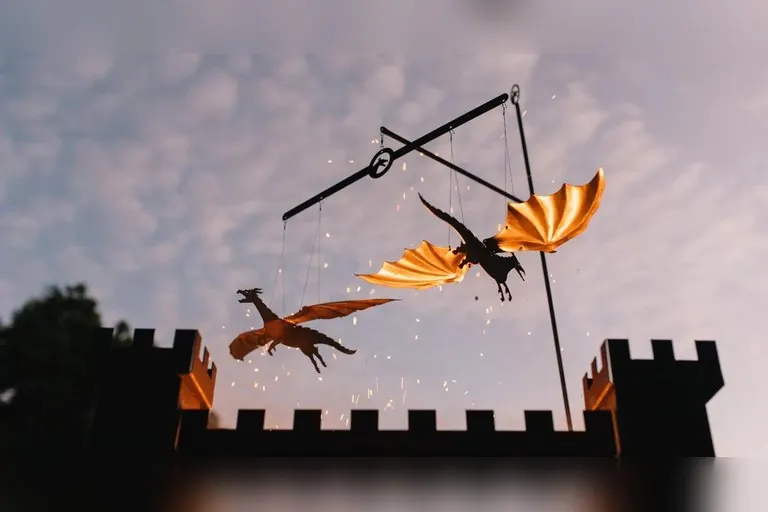 Campfire Flyers Flame-Powered Kinetic Dragons