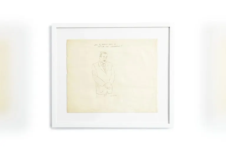 Walt Disney In-Studio Gag Drawing