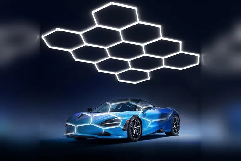 Modular Hexagon LED Garage Grid