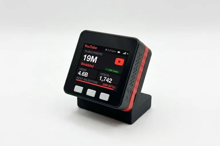 Custom WiFi YouTube Subscriber Count Display