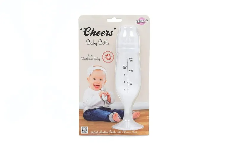 Bubblegum Cheers Champagne Flute Baby Bottle