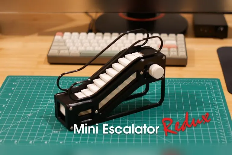 3D Printed Miniature Working Escalator