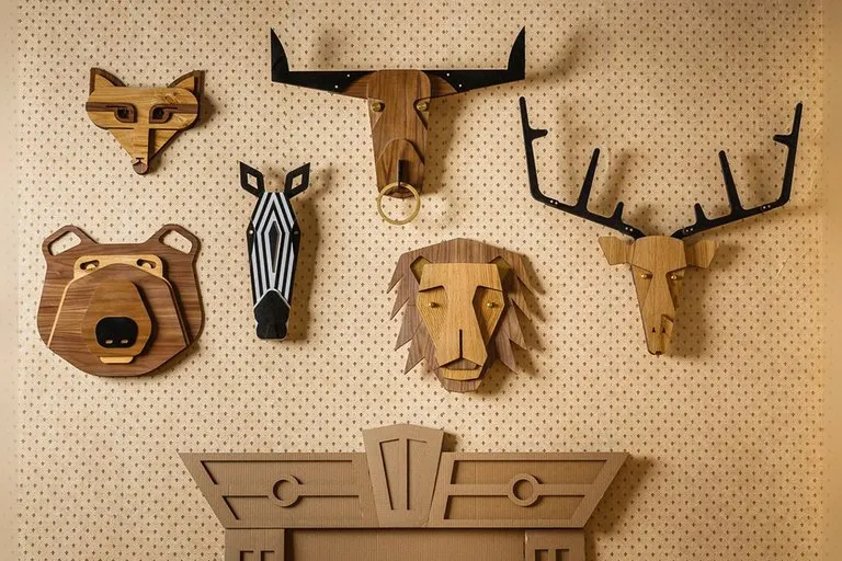 Umasqu Layered Wooden Animal Mask